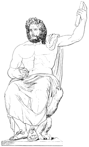 Jupiter Verospi Statue Coloring Page